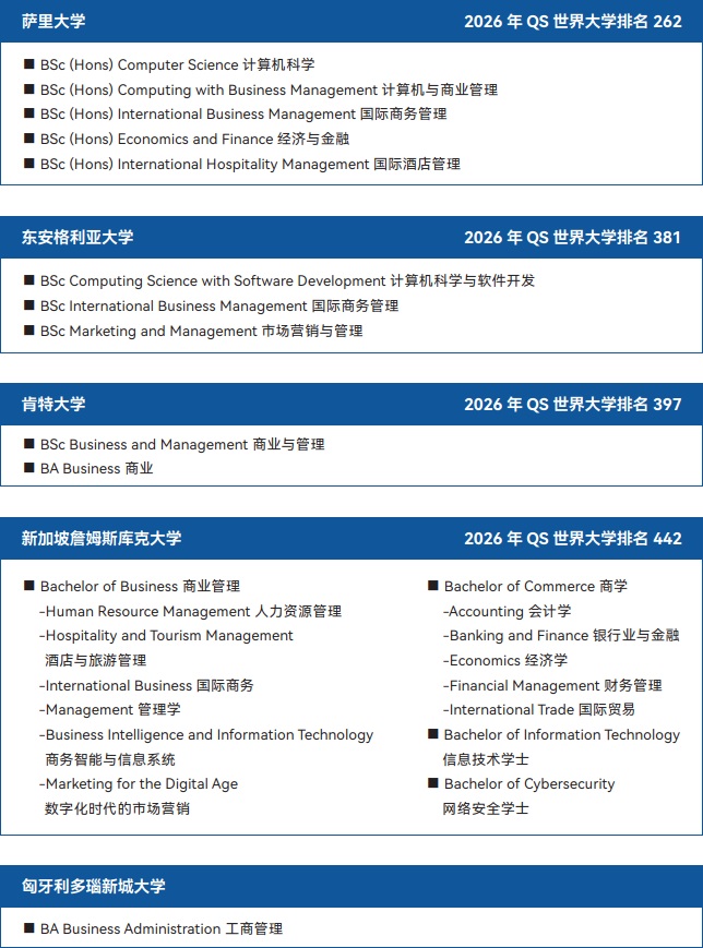 电子科技大学SQA3+1国际本科
