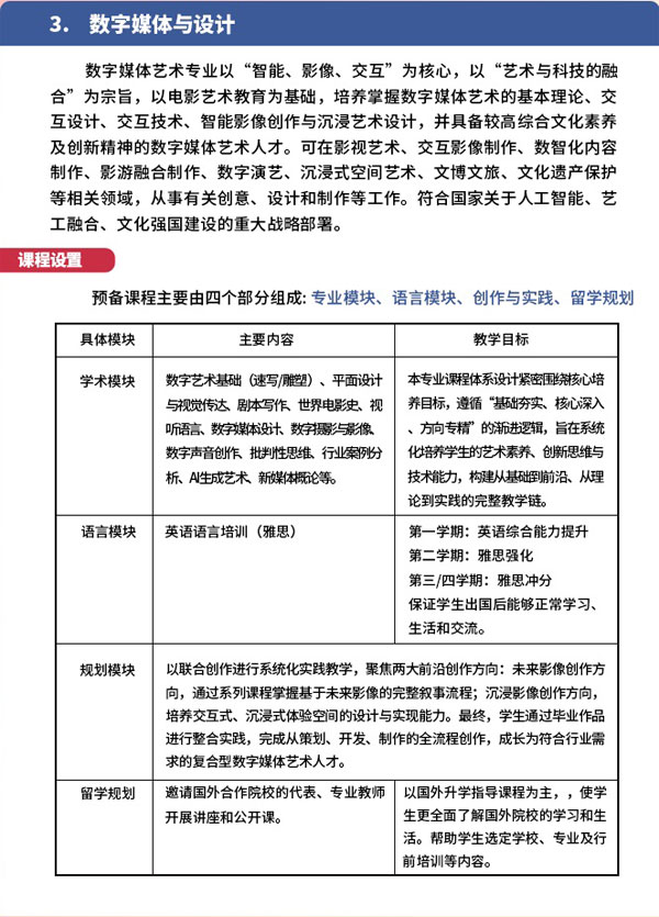 北京电影学院出国留学基地2026年留学预备课程项目