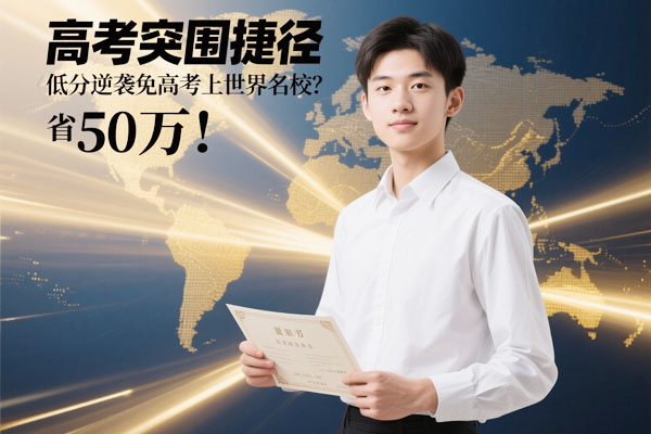 高考突围捷径｜低分逆袭免高考上世界名校？省50