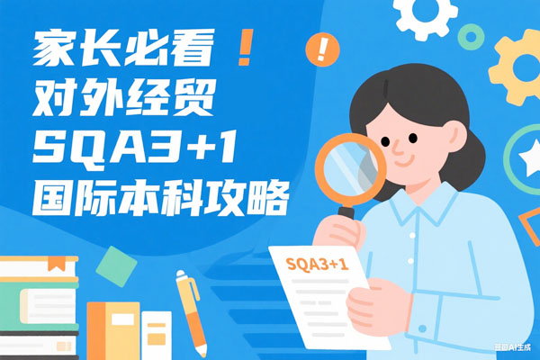 家长必看丨对外经贸SQA3+1国际本科攻略！这3个关键点，决定孩子能不能稳妥冲名校！​