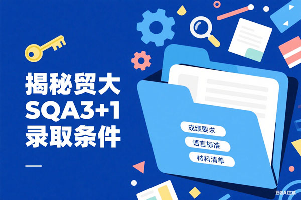 二本线边缘也能申？揭秘贸大SQA3+1真实录取条件