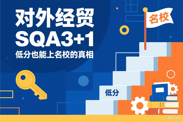 选国际本科总踩坑？对外经贸SQA3+1：低分也能上