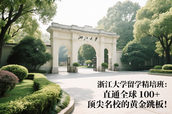 浙江大学留学精培班：直通全球100+顶尖名校的黄