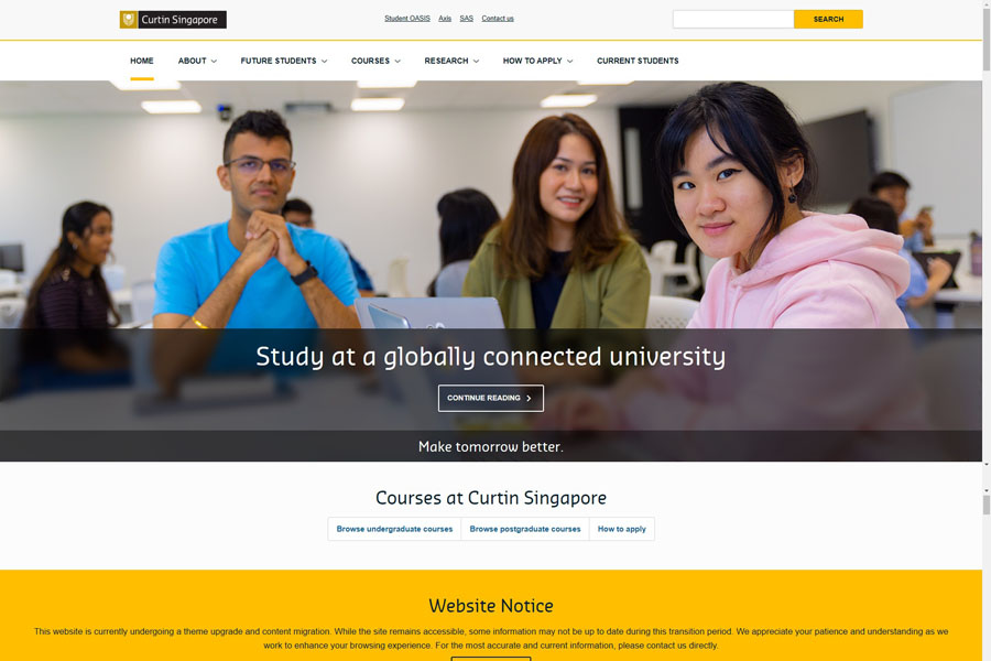 科廷大学新加坡校区相当于国内什么水平大学？